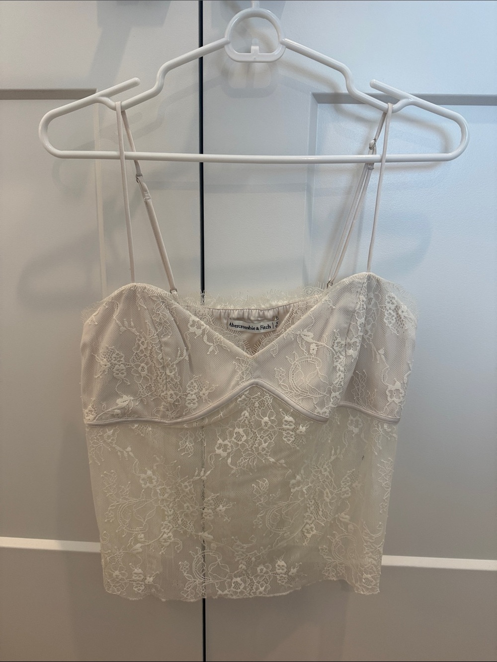Abercrombie & Fitch Ivory Lace Bustier Cami